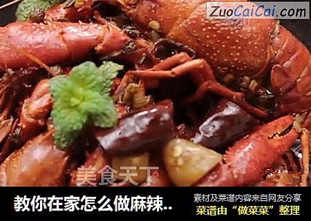 教你在家怎么做麻辣小龙虾！大虾来了~