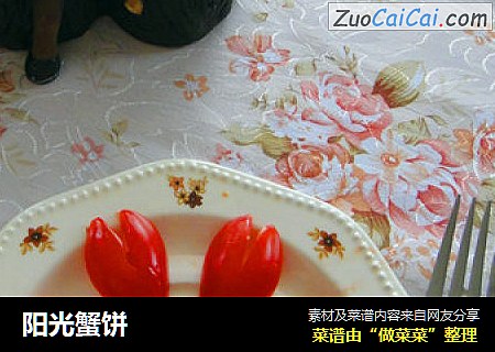 阳光蟹饼