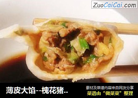 薄皮大馅--槐花猪肉饺子