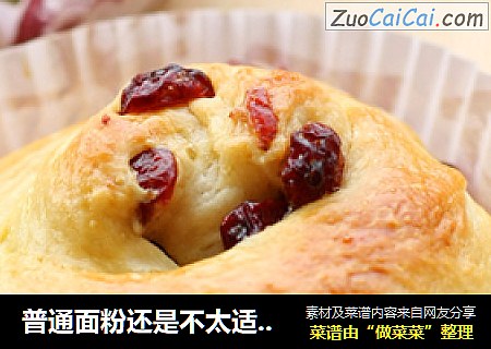普通面粉还是不太适合做面包 蔓越莓花形面包&迷你奶油小吐司