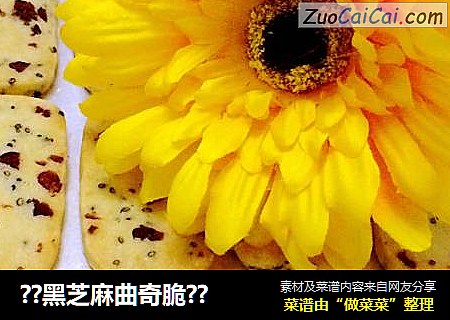 ??黑芝麻曲奇脆??