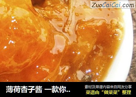 薄荷杏子酱 一款你值得收藏的果酱做法