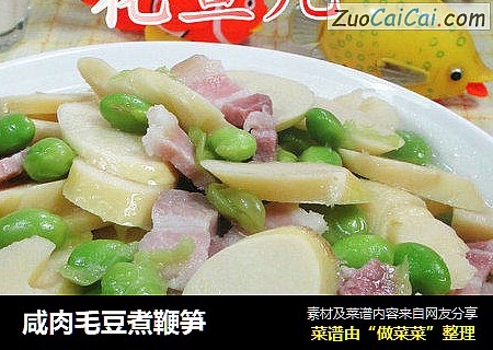 咸肉毛豆煮鞭笋 