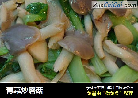青菜炒蘑菇