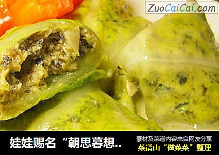 娃娃赐名“朝思暮想”-大快朵颐滴包菜肉卷-减肥餐
