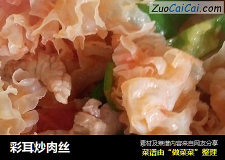 彩耳炒肉丝