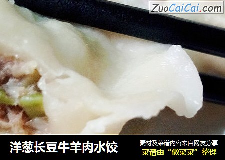 洋葱长豆牛羊肉水饺