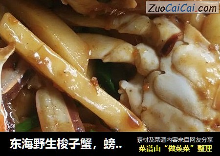 东海野生梭子蟹，螃蟹炒年糕
