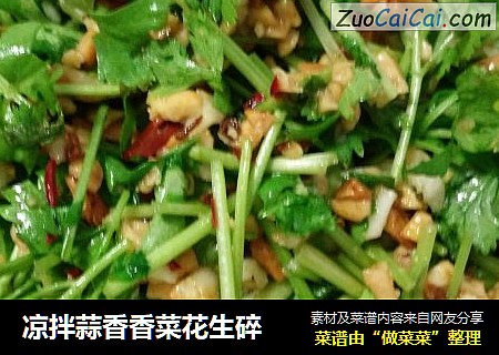 凉拌蒜香香菜花生碎