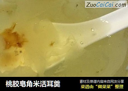 桃胶皂角米活耳羹
