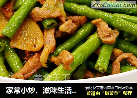 家常小炒、滋味生活--肉丝炒豆角