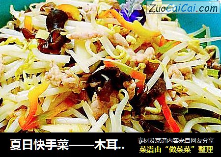 夏日快手菜——木耳豆芽炒肉丝