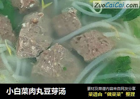小白菜肉丸豆芽汤