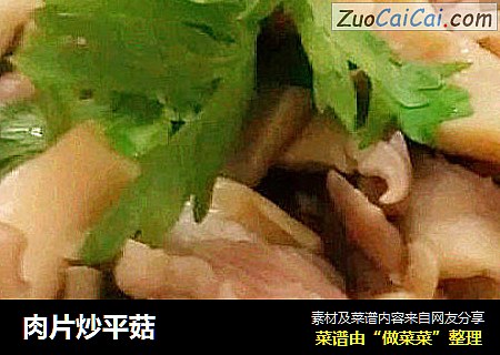 肉片炒平菇