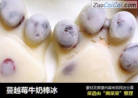 蔓越莓牛奶棒冰