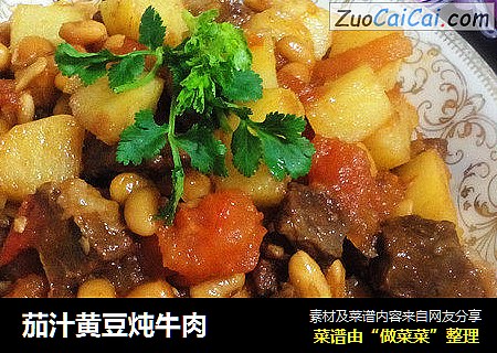 茄汁黄豆炖牛肉