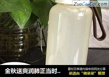 金秋送爽润肺正当时-青梨鲜酿酵素