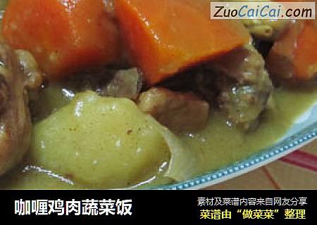 咖喱鸡肉蔬菜饭