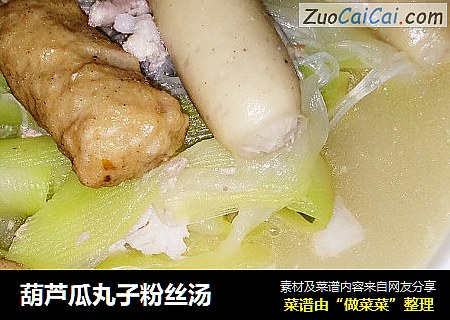 葫芦瓜丸子粉丝汤