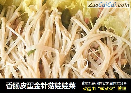 香肠皮蛋金针菇娃娃菜