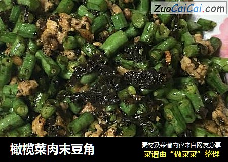 橄榄菜肉末豆角