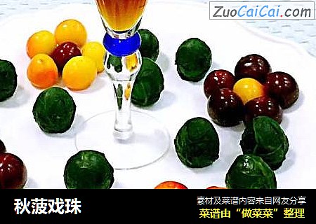 秋菠戏珠