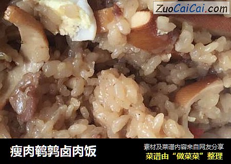 瘦肉鹌鹑卤肉饭