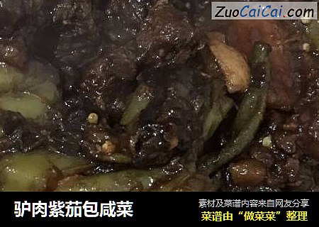 驴肉紫茄包咸菜