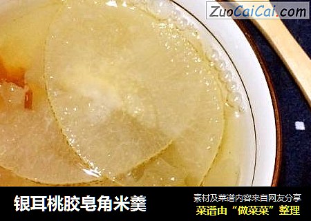 银耳桃胶皂角米羹