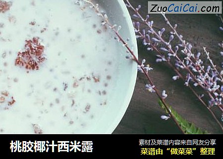 桃胶椰汁西米露