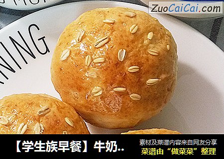 【学生族早餐】牛奶燕麦小餐包