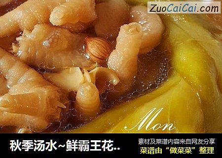 秋季汤水~鲜霸王花煲猪隔膜