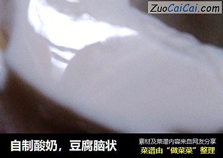 自制酸奶，豆腐脑状