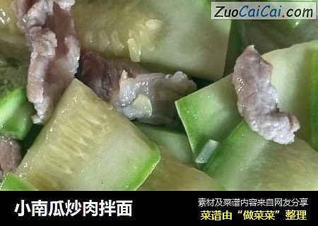 小南瓜炒肉拌面