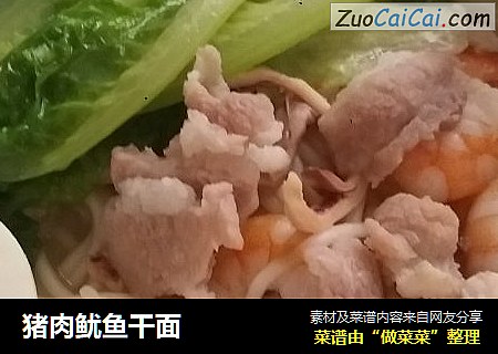 猪肉鱿鱼干面