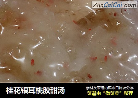 桂花银耳桃胶甜汤