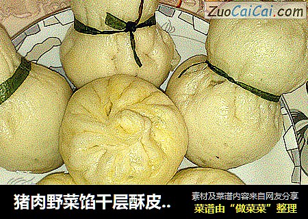 猪肉野菜馅千层酥皮包子