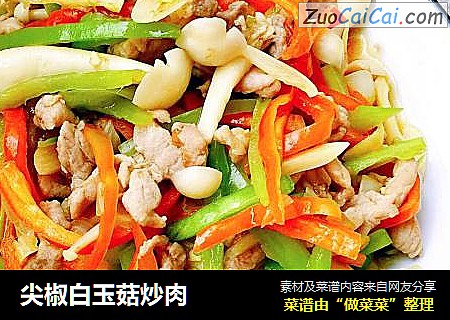 尖椒白玉菇炒肉