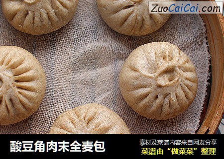 酸豆角肉末全麦包