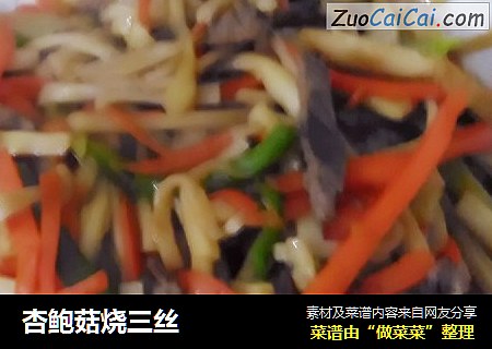 杏鲍菇烧三丝