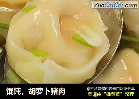 馄饨，胡萝卜猪肉