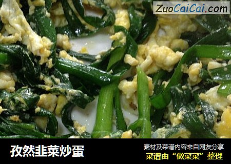 孜然韭菜炒蛋