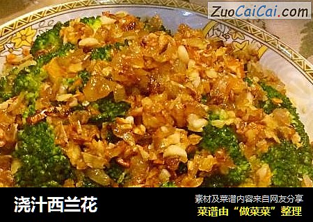 浇汁西兰花