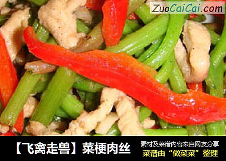 ［飞禽走兽］菜梗肉丝