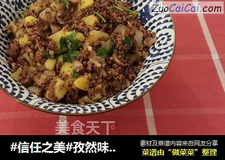 孜然味道之牛肉末炒洋葱