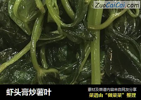 虾头膏炒薯叶