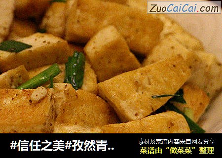 孜然青蒜煎豆腐