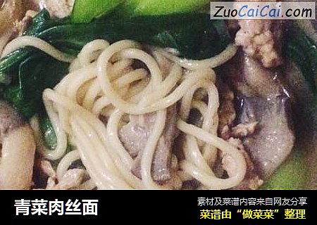 青菜肉丝面