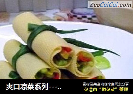 爽口凉菜系列---五彩豆皮卷