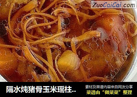 隔水炖猪骨玉米瑶柱虫草花红萝卜汤